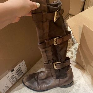 Cole Haan brown leather boots. Suede and leather.